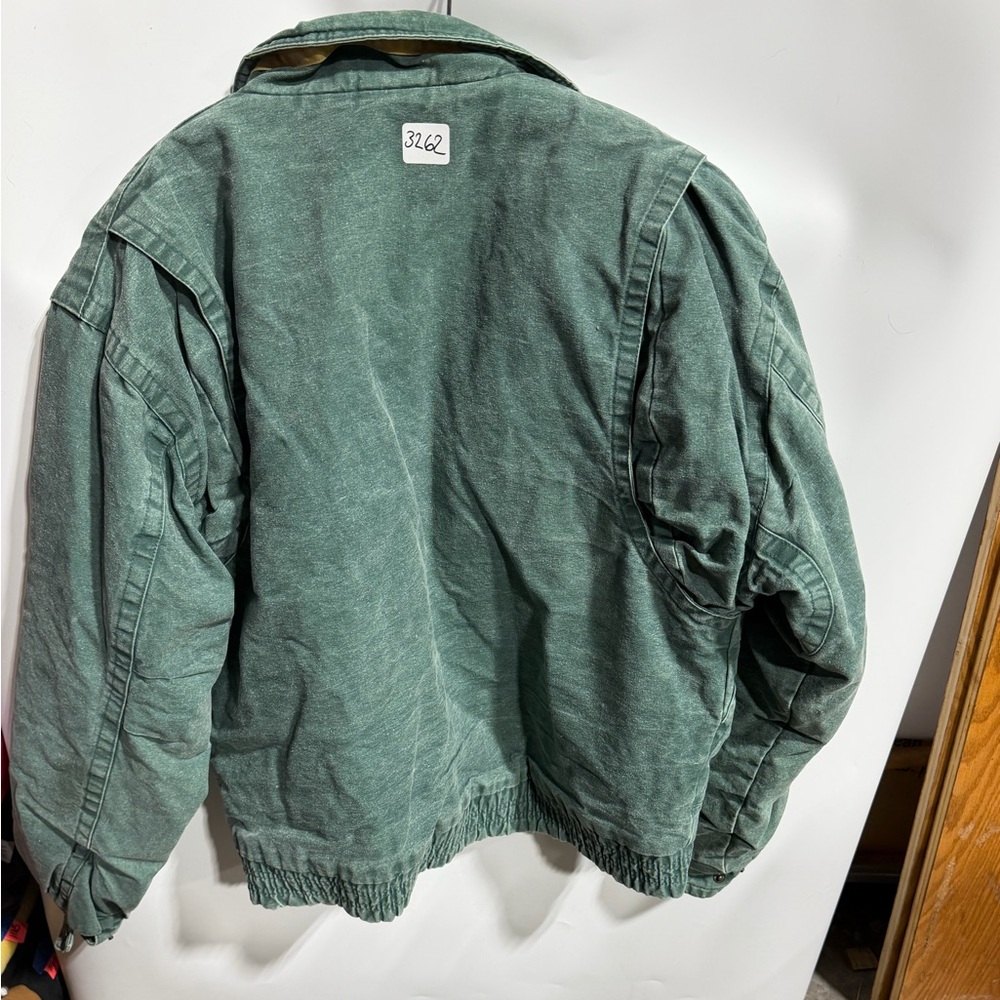 #3262-Northwest Territory Green Canvas Jacket with Mustard Liner - Picture 4 of 4